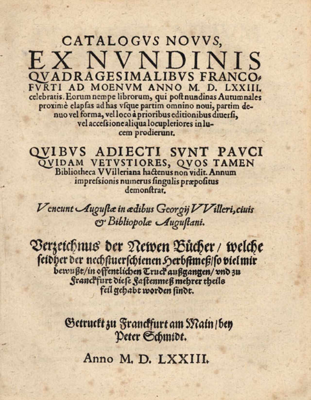 Buchkatalog zur Frankfurter Fastenmesse 1573. Foto: als gemeinfrei gekennzeichnet; https://upload.wikimedia.org/wikipedia/commons/9/9a/Buchkatalog_Frankfurter_Fastenmesse_1573.jpg Buchkatalog zur Frankfurter Fastenmesse 1573. Foto: als gemeinfrei gekennzeichnet; https://upload.wikimedia.org/wikipedia/commons/9/9a/Buchkatalog_Frankfurter_Fastenmesse_1573.jpg