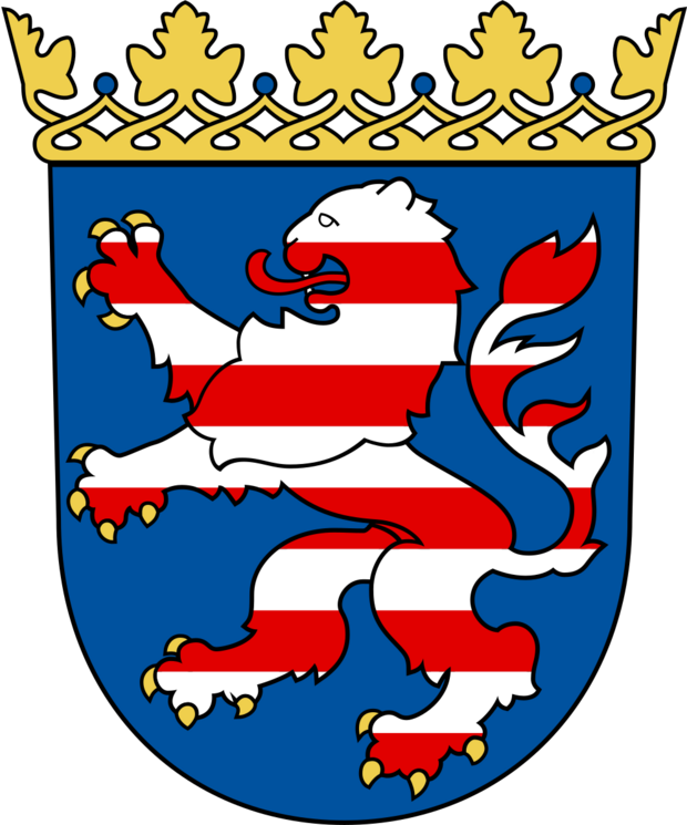 Wappen von Hessen, als gemeinfrei gekennzeichnet, https://commons.wikimedia.org/wiki/File:Coat_of_arms_of_Hesse.svg?uselang=de, ausgeschnitten von HLZ, CC0 1.0