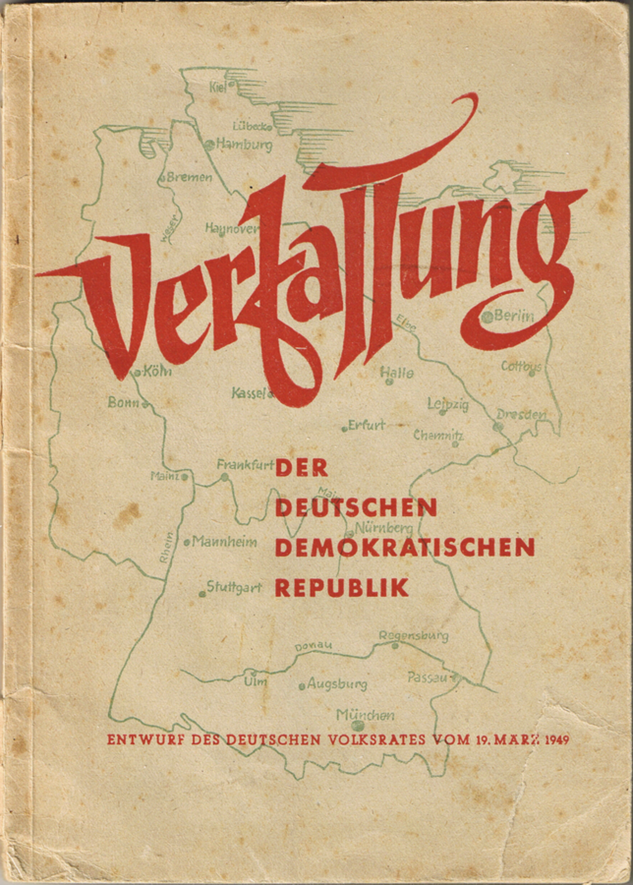 DDR-Verfassungsentwurf-1949, Bildrechte: als gemeinfrei gekennzeichnet, https://commons.wikimedia.org/wiki/File:DDR-Verfassungsentwurf-1949.png