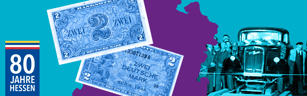 Bild links: Francisco Evans, https://commons.wikimedia.org/wiki/File:50_Reichsmark_1938-19a45.png?uselang=de, „50 Reichsmark 1938-1945“, ausgeschnitten von HLZ, CC BY-SA 3.0, Bild rechts: © Opel Automobile GmbH Fotos: Numismatische Sammlung der Deutschen Bundesbank, Frankfurt am Main; © Opel Automobile GmbH